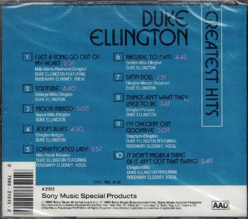Duke Ellington - Greatest Hits - Click Image to Close